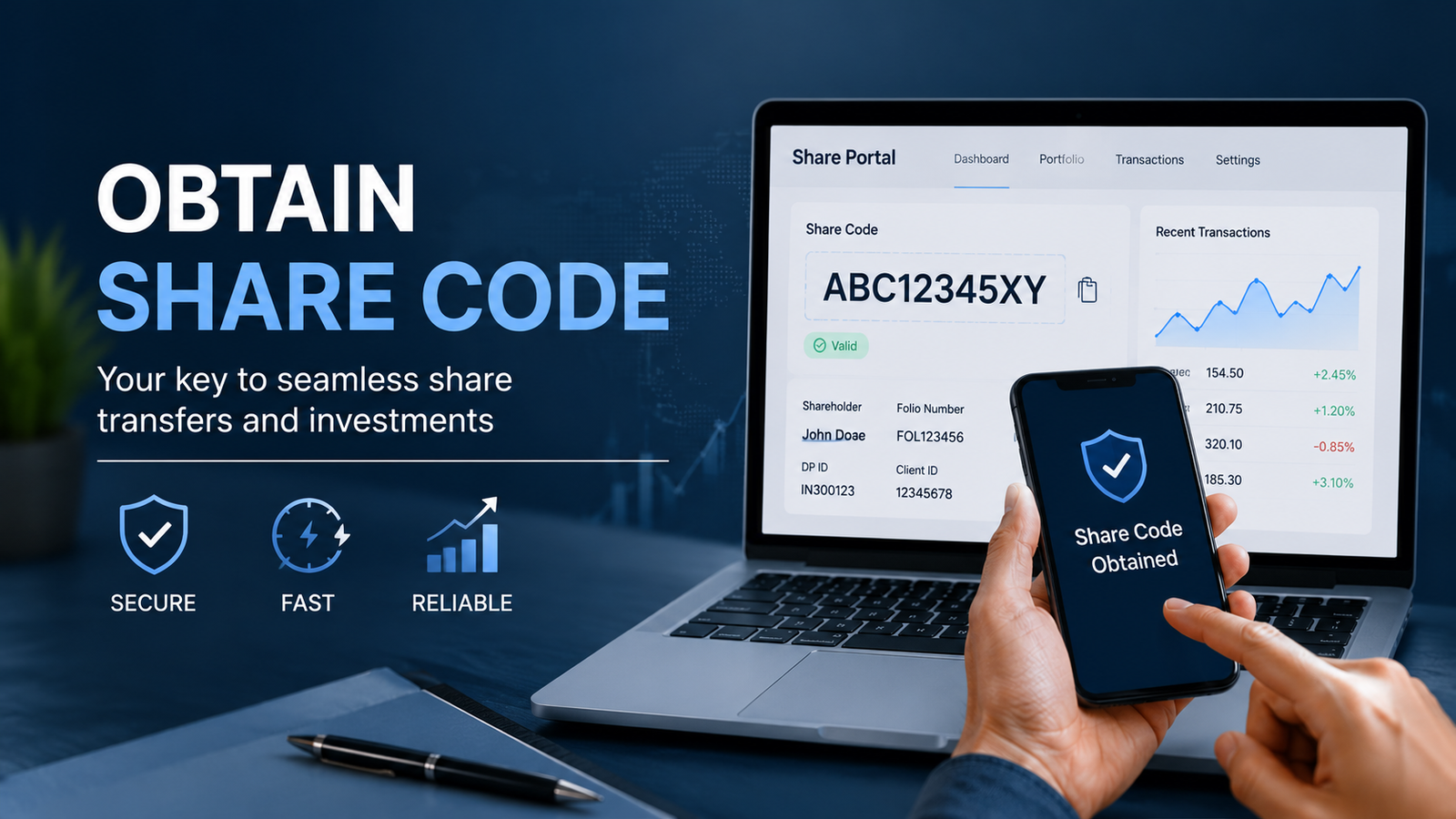 obtain share code
